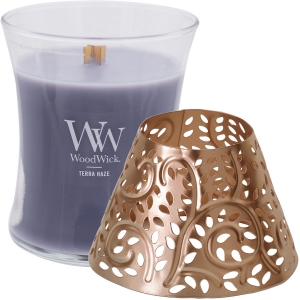 WoodWick�W���[�l+�V�F�[�h�i�S�[���h���[�t�j�Z�b�g�@�e���w�C�Y